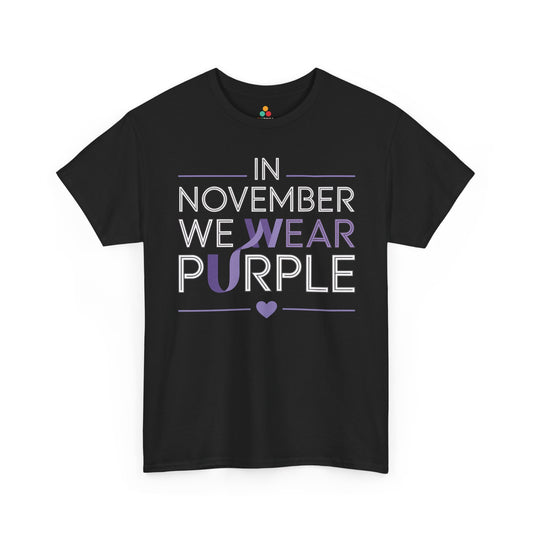 In November We Wear Purple Alzheimer Awareness Unisex T-shirt | TEEZOCA 