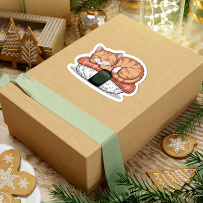 TEEZOCA cute sushi cat sticker adorable kawaii food cat art