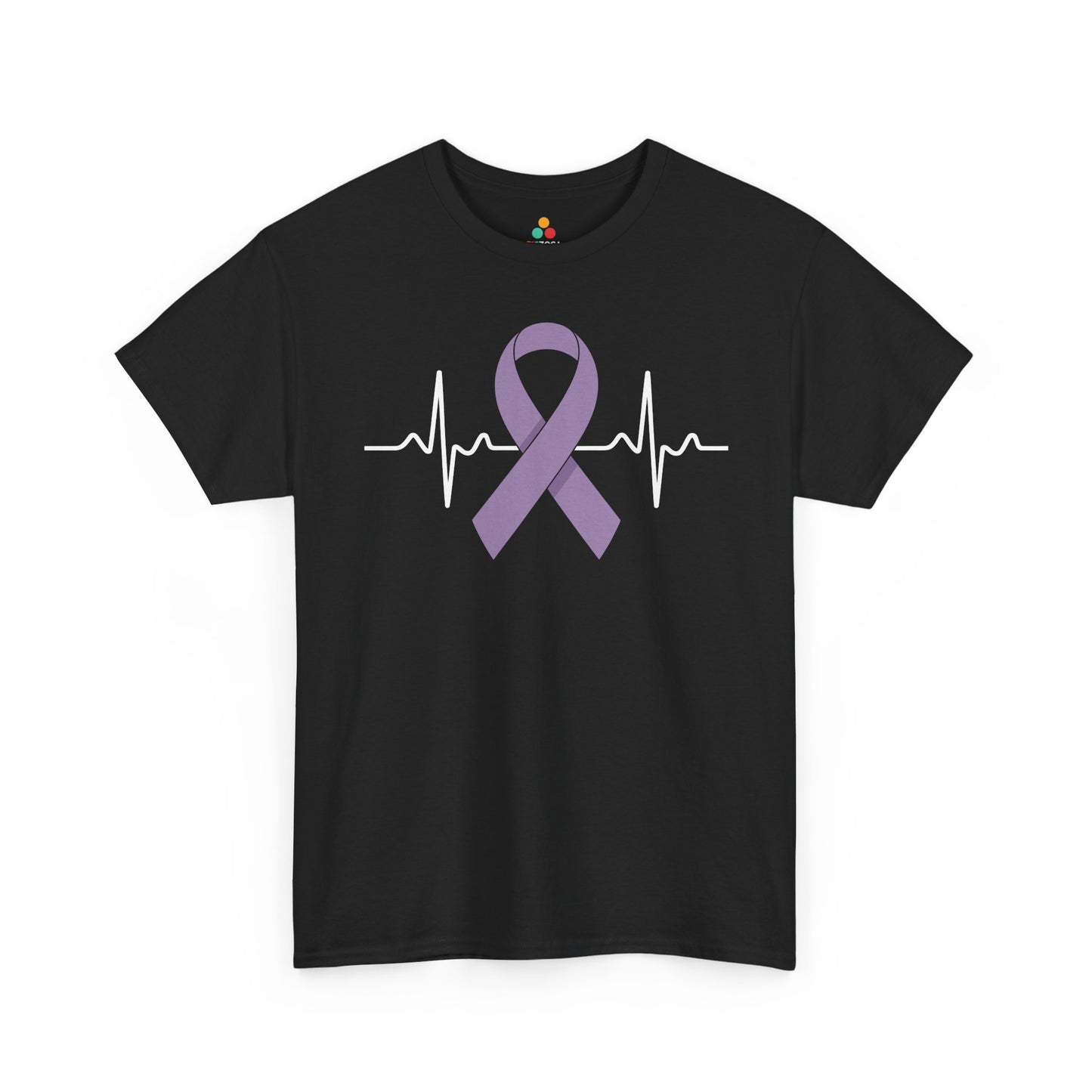 Alzheimer Awareness Purple Ribbon Unisex T-shirt Support Tee | TEEZOCA 