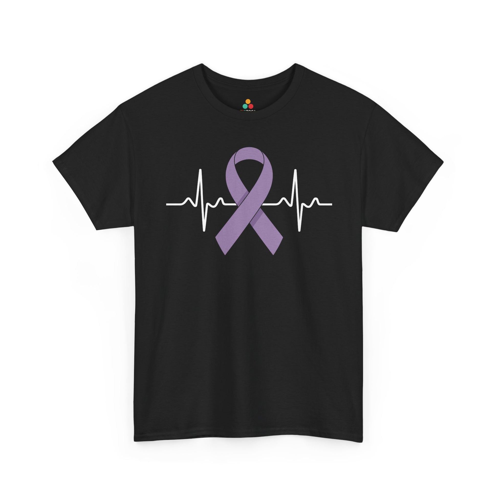 Alzheimer Awareness Purple Ribbon Unisex T-shirt Support Tee | TEEZOCA 