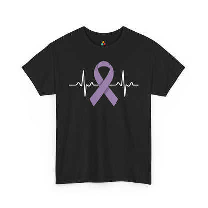 Alzheimer Awareness Purple Ribbon Unisex T-shirt Support Tee | TEEZOCA 