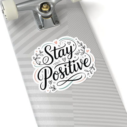 TEEZOCA stay positive inspirational quote sticker decorative lettering
