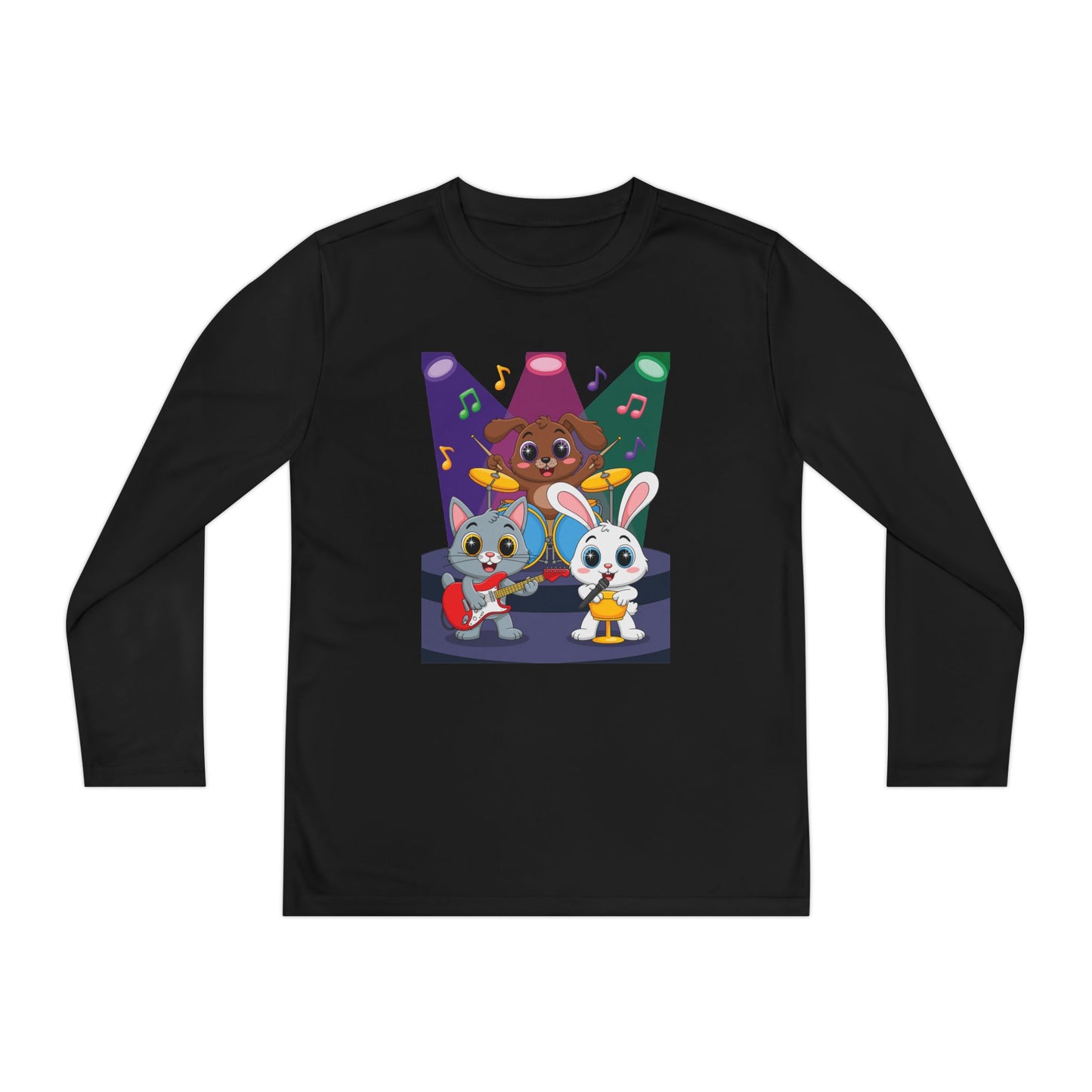 Cute Animal Band Kids Long Sleeve T-Shirt | TEEZOCA 