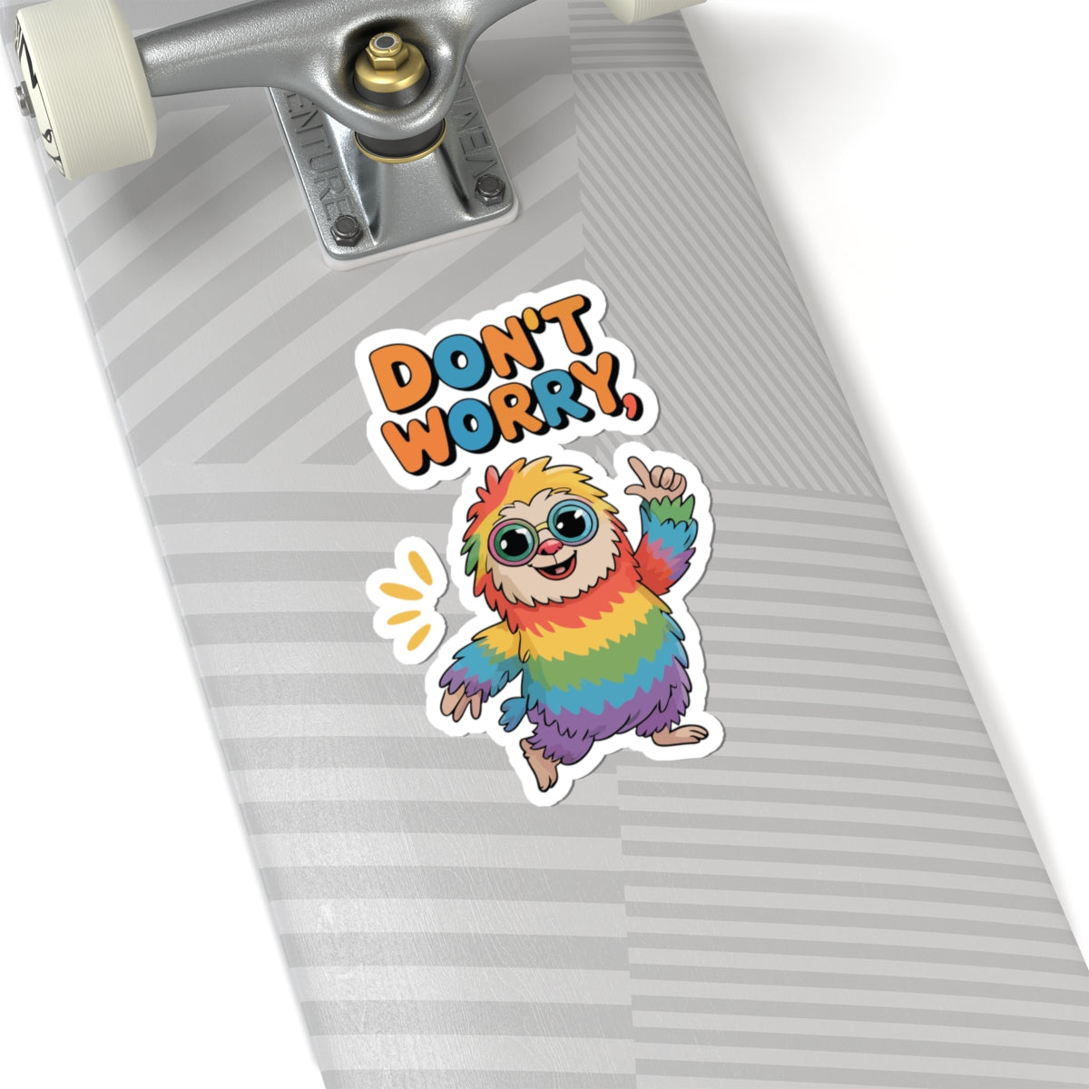 TEEZOCA rainbow llama sticker don’t worry cute cartoon