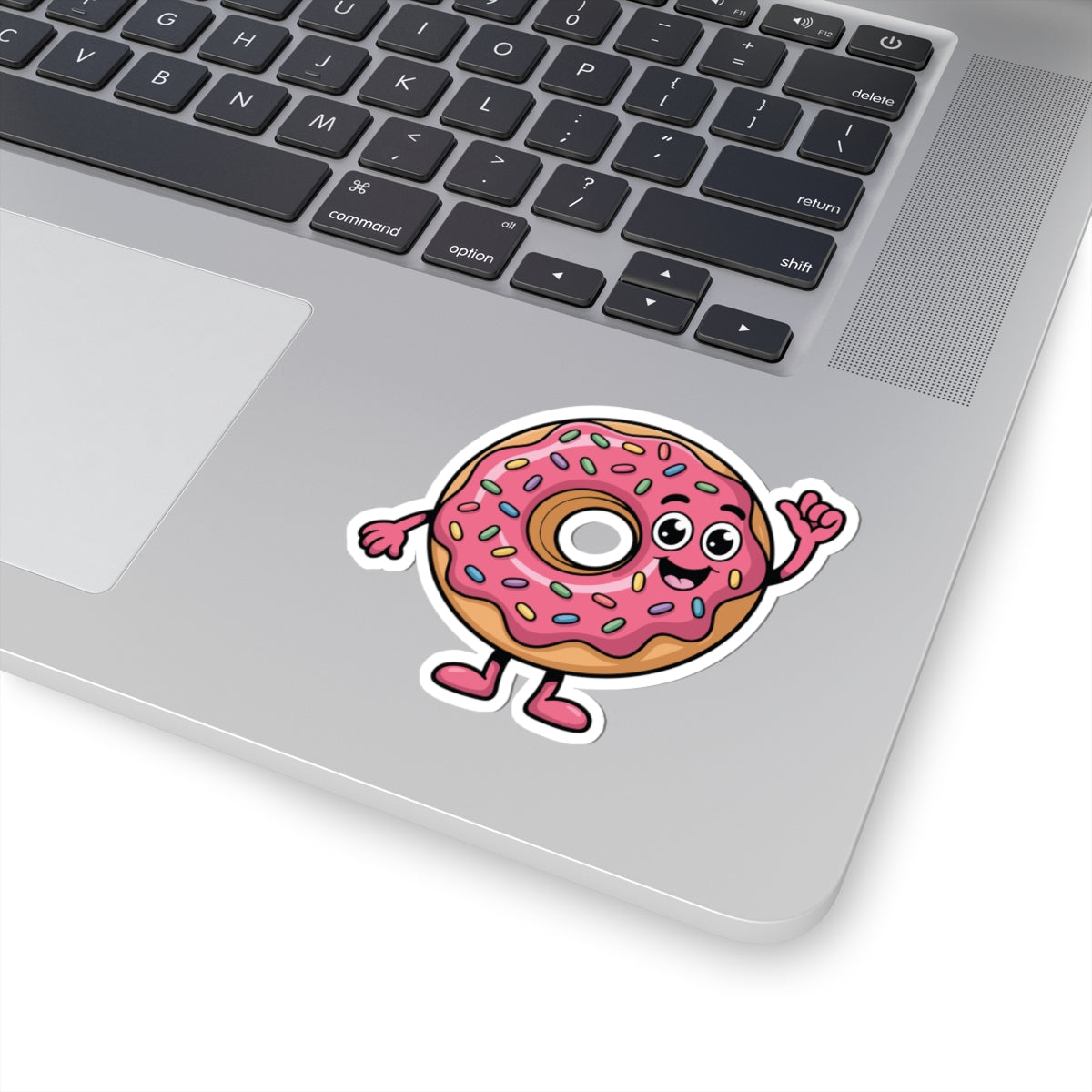 TEEZOCA smiling donut sticker kawaii dessert illustration