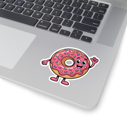 TEEZOCA smiling donut sticker kawaii dessert illustration