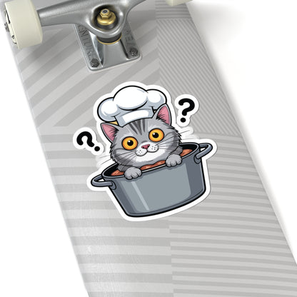 TEEZOCA funny chef cat cartoon sticker
