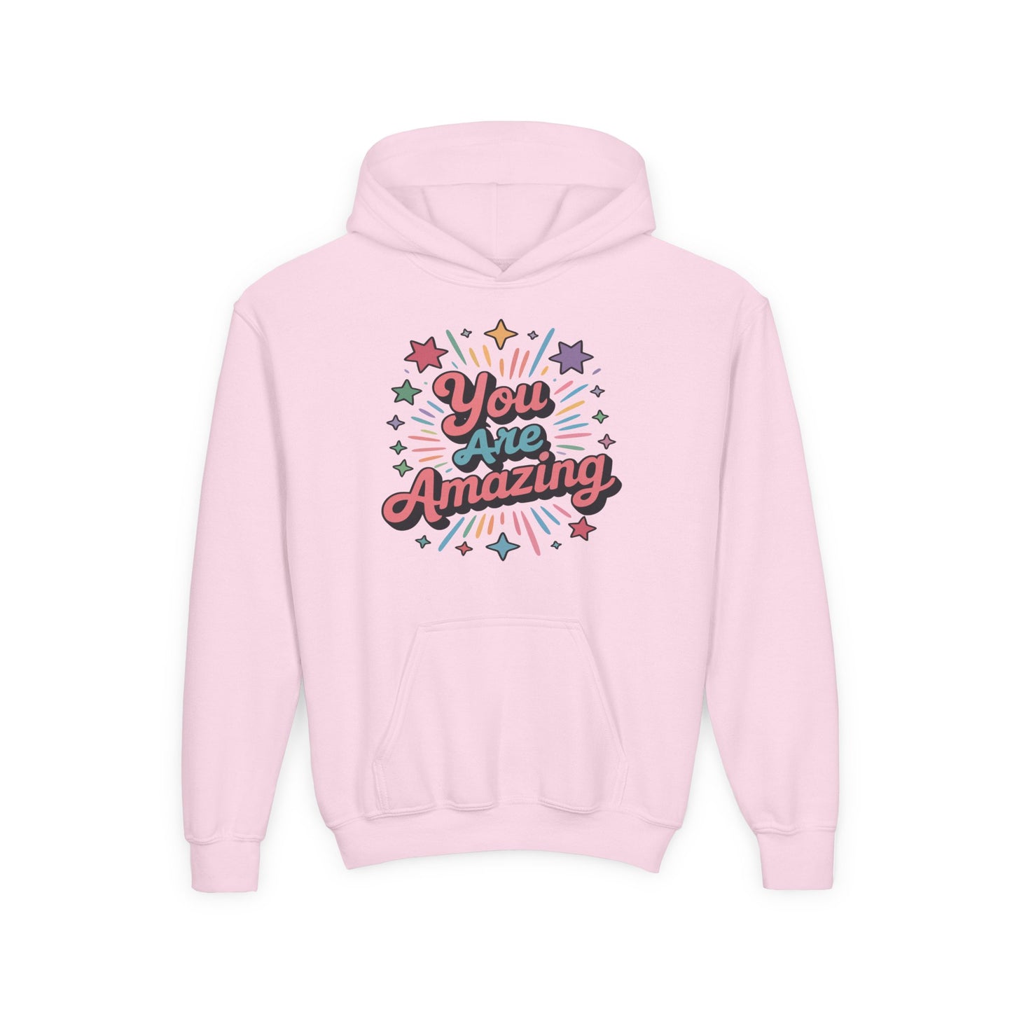 Youth Hoodie — "You Are Amazing" Inspiring Graphic Pullover TEEZOCA