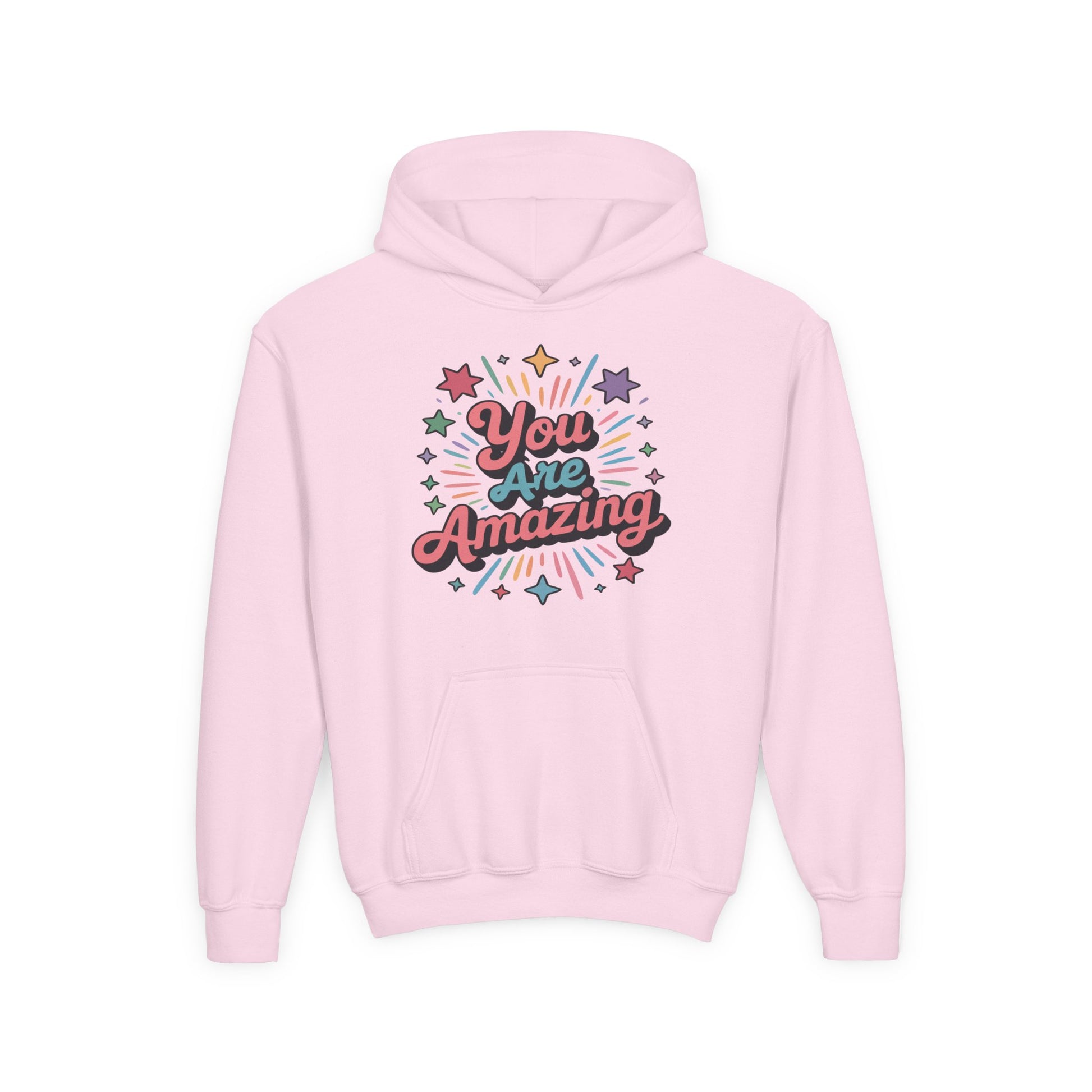 Youth Hoodie — "You Are Amazing" Inspiring Graphic Pullover TEEZOCA