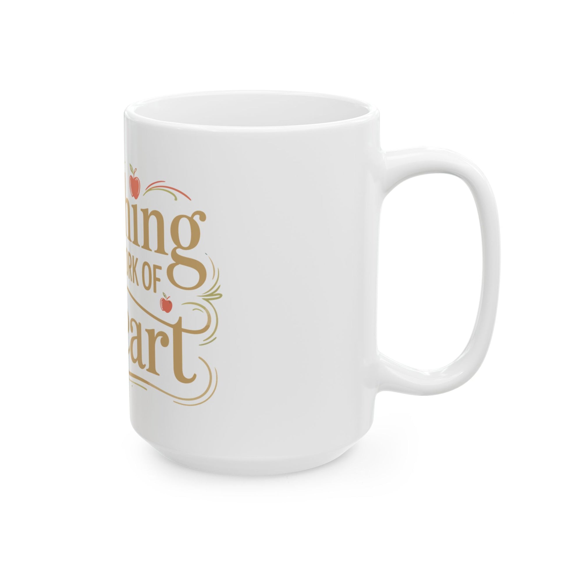 TEEZOCA gift mug for teachers who teach with heart