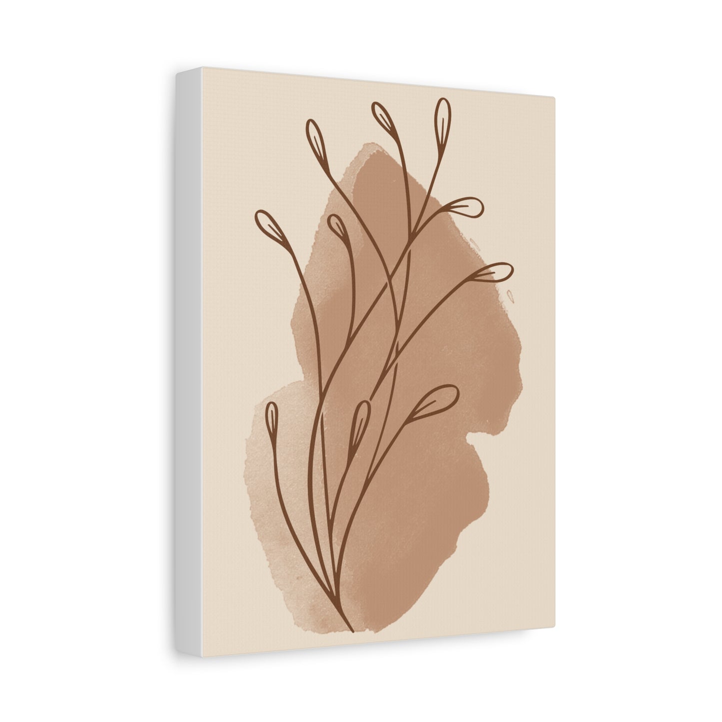 Abstract Boho Plant Canvas – Aesthetic Wall Art Decor