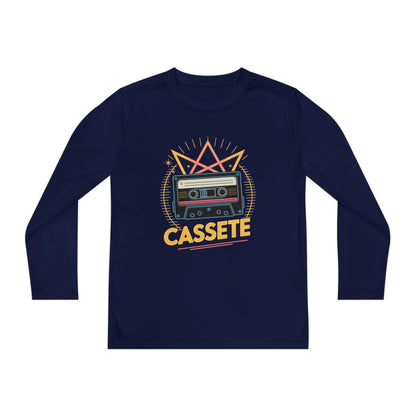 Youth Long Sleeve Tee — Retro Cassette Tape Graphic TEEZOCA