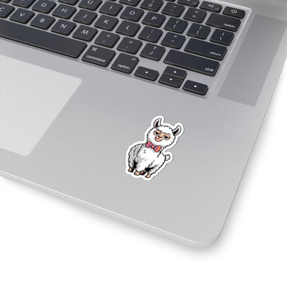 TEEZOCA funny llama with bow tie sticker