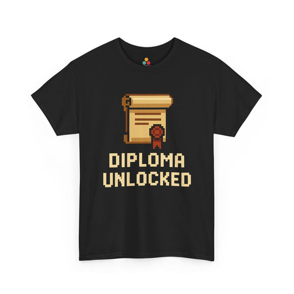 Diploma Unlocked Achievement Shirt - A fun achievement-style gift for the master’s grad who deserves the banner in real life. Add it to the cart before cap-and-gown photos if their diploma needs a punchline.
