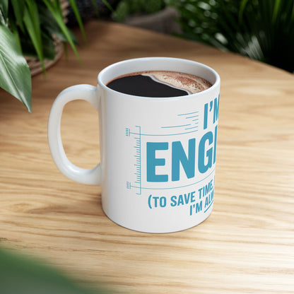 TEEZOCA statement mug showing the I’m an Engineer layout and graphic accents