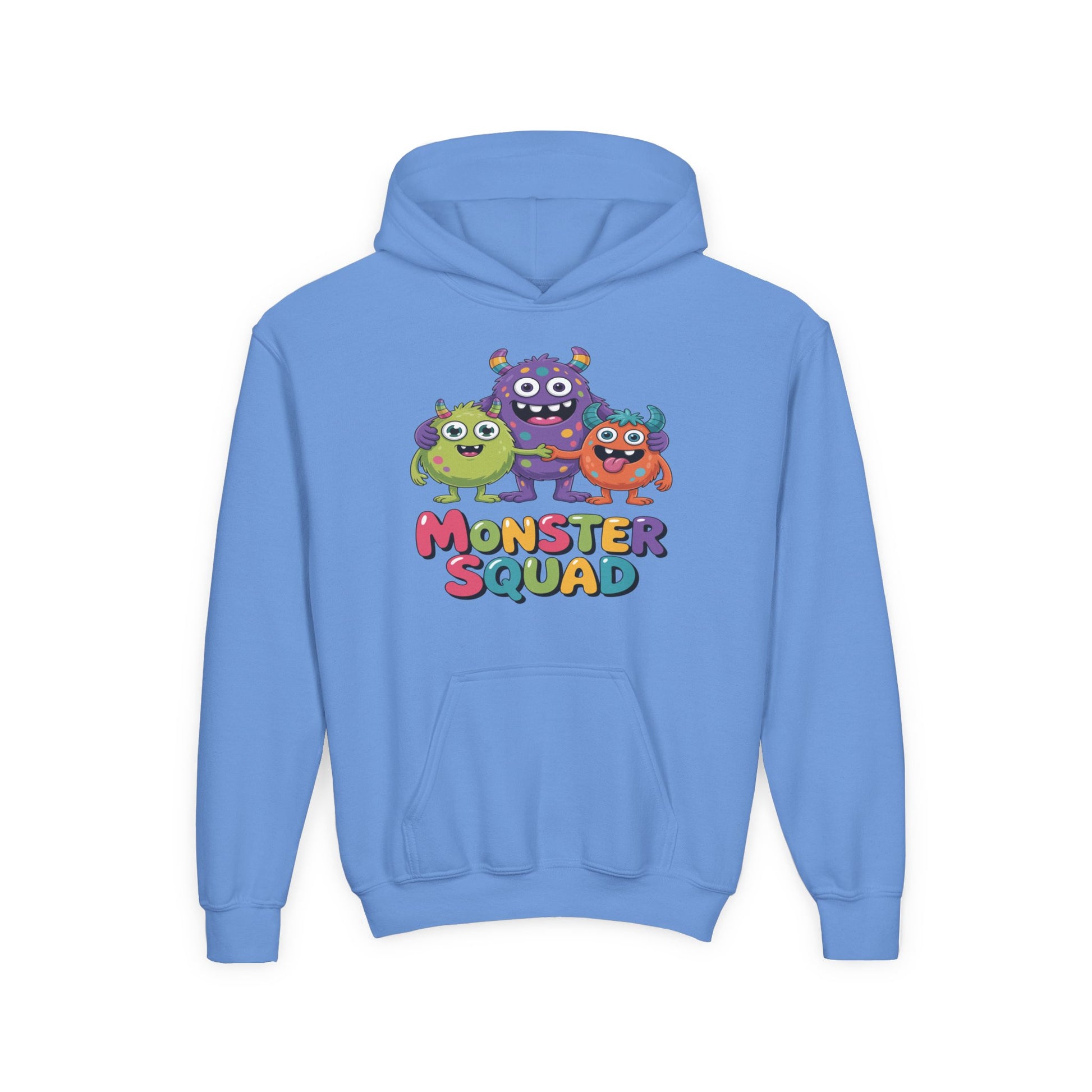Youth Hoodie — Colorful "Monster Squad" Kids Pullover TEEZOCA