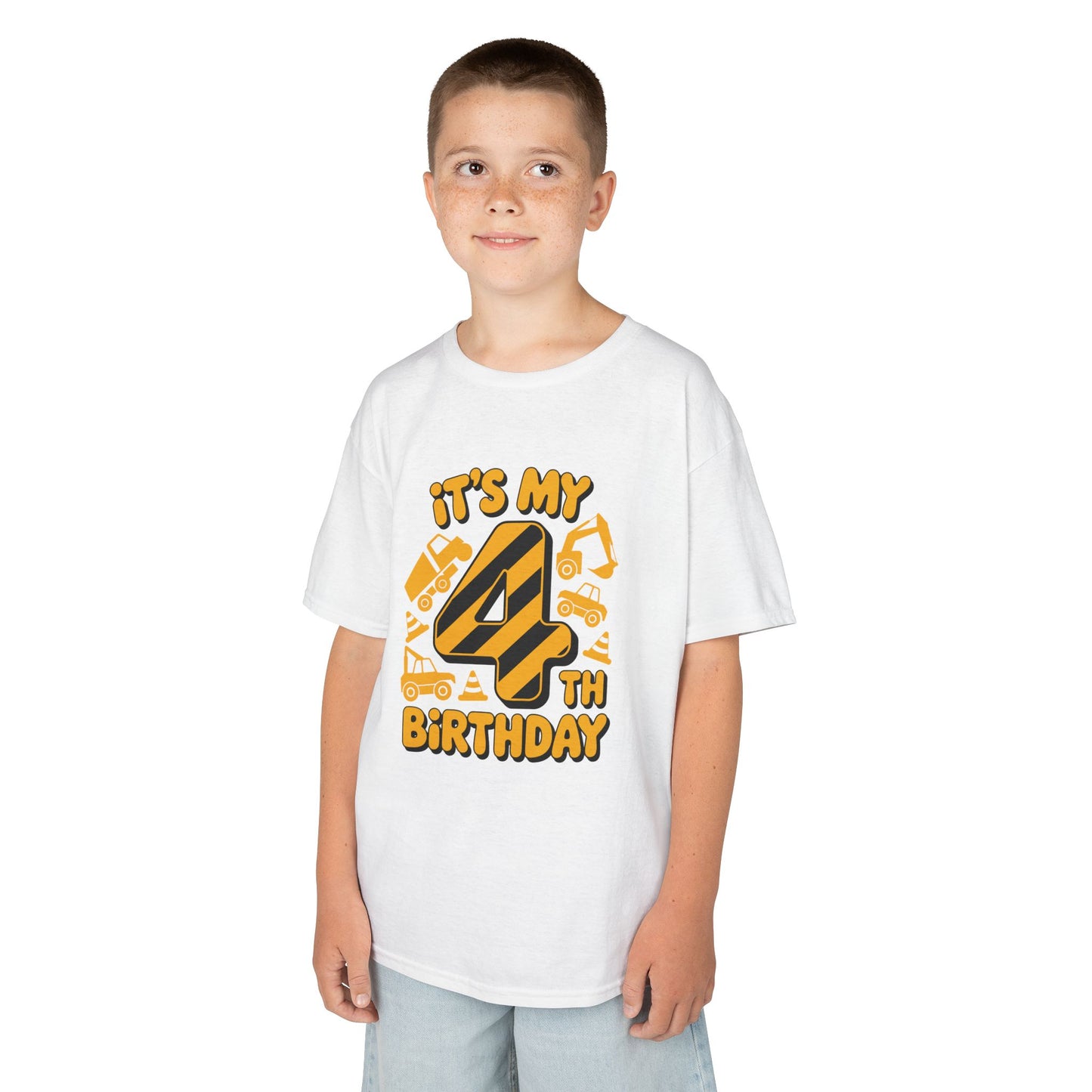 It's My 4th Birthday — Truck and Digger Kids T-Shirt