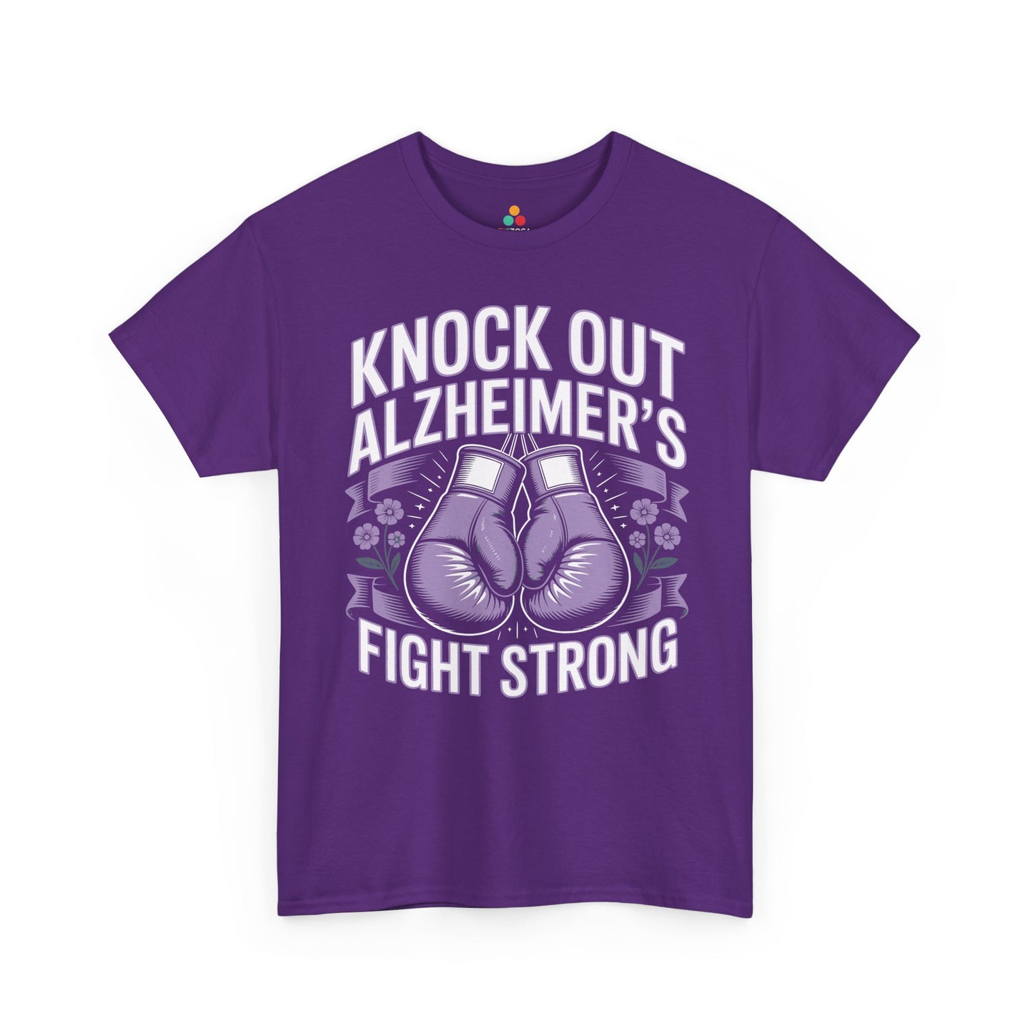 Knock Out Alzheimer’s Fight Strong Unisex T-shirt Awareness | TEEZOCA 
