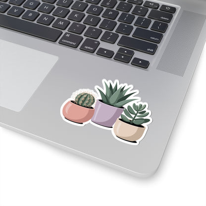 TEEZOCA houseplant sticker featuring cactus and succulent illustrations