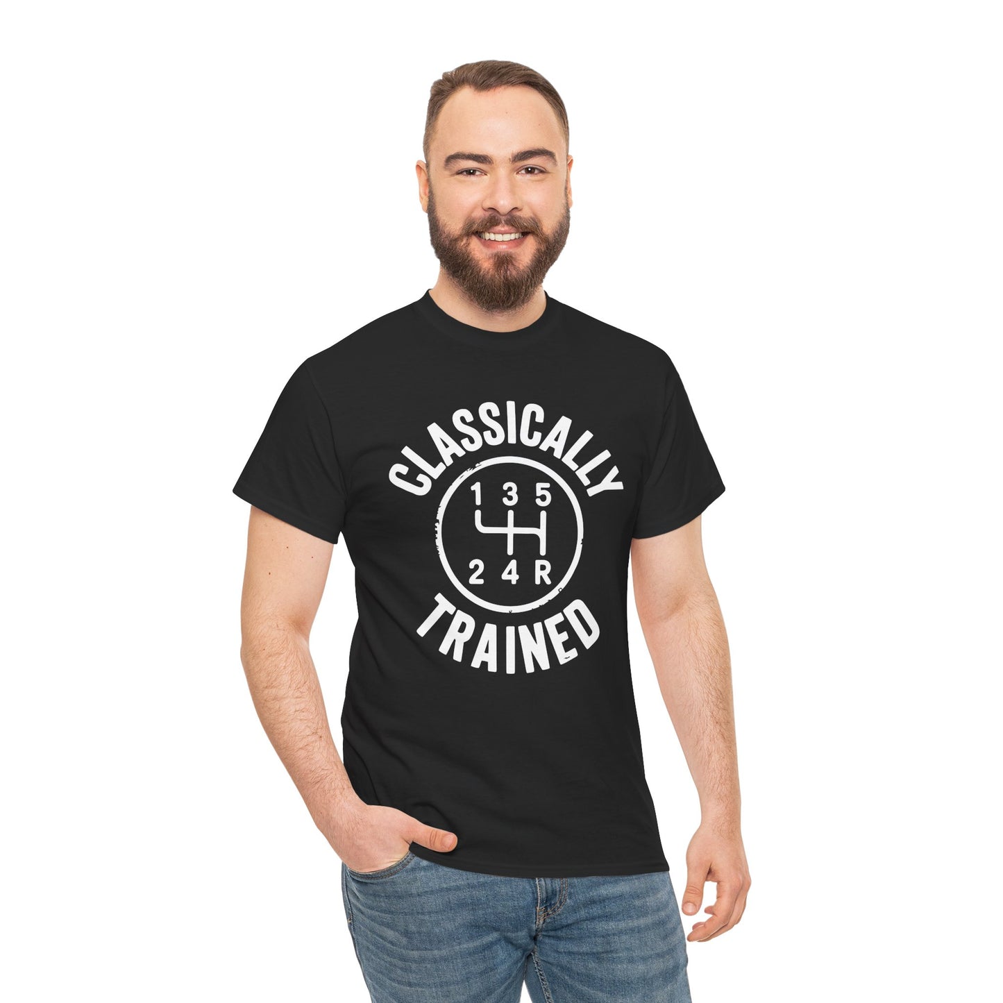 Classically Trained Stick Shift T‑Shirt – Funny Manual Transmission Car Enthusiast Tee