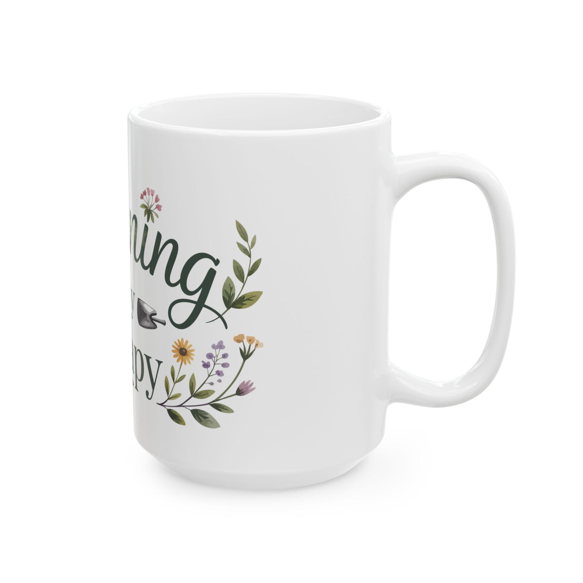 TEEZOCA mug design expressing Gardening Is My Therapy peaceful garden lifestyle