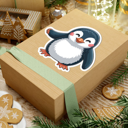 TEEZOCA happy penguin sticker cute winter animal illustration