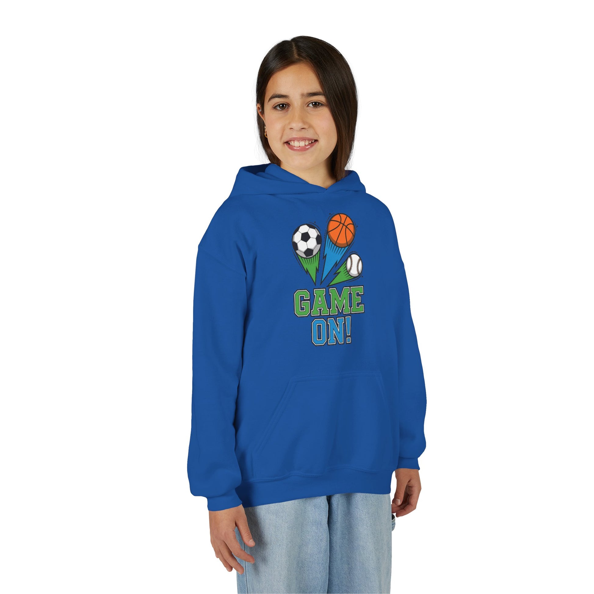 Game On Kids Hoodie – Fun Sports Ball Design | TEEZOCA 