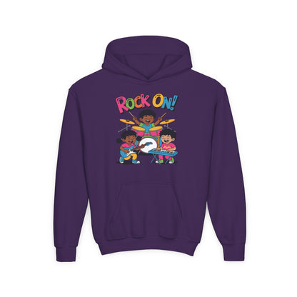 Rock On Kids Hoodie – Fun Music Band Illustration | TEEZOCA 