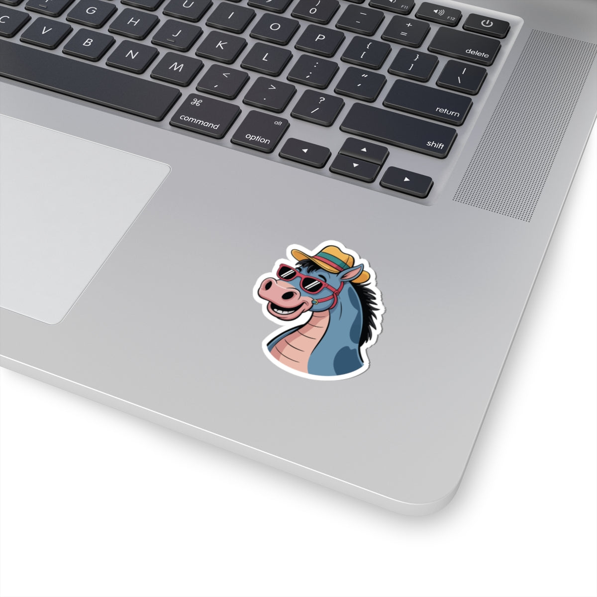 TEEZOCA funny horse sticker wearing hat and shades