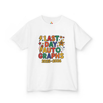 Kids Last Day of School Autograph T-Shirt 2025–2026 – Signing Shirt End of Year | TEEZOCA 