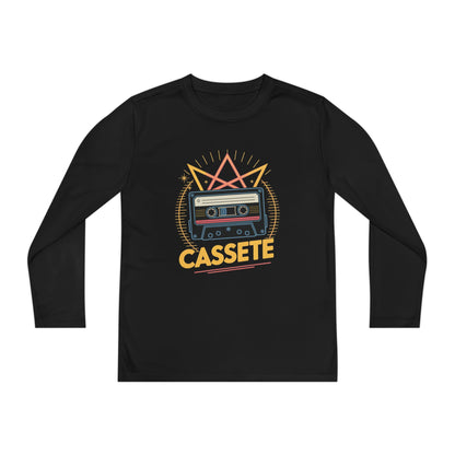 Youth Long Sleeve Tee — Retro Cassette Tape Graphic TEEZOCA
