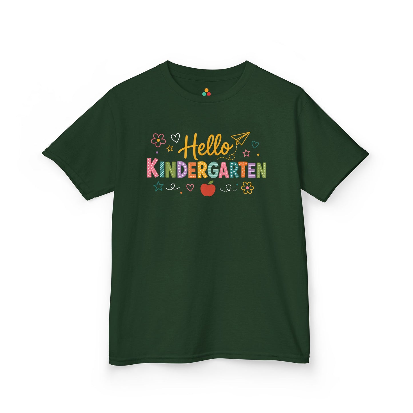 Hello Kindergarten Shirt for Kids — First Day Back to School Tee
