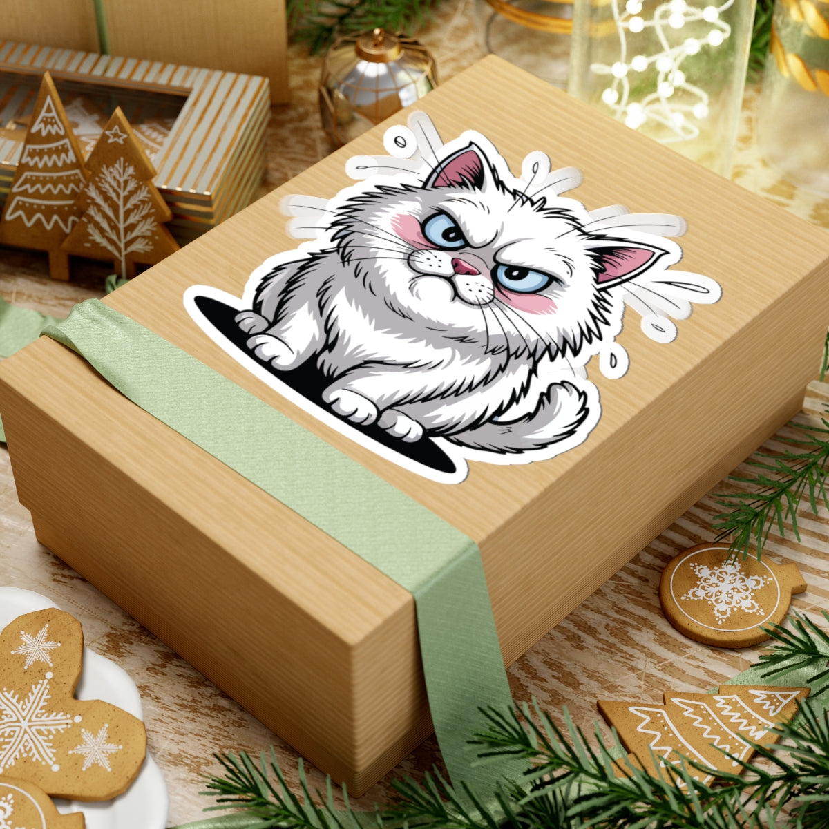 TEEZOCA sassy grumpy cat design for stickers