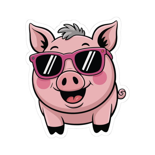 TEEZOCA cool pig sticker cartoon pig sunglasses