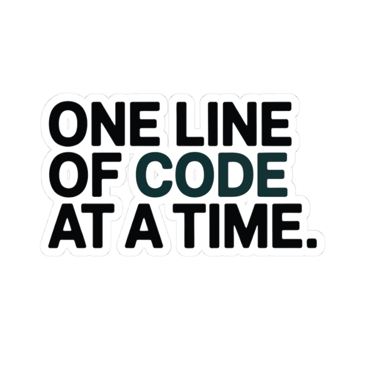 TEEZOCA one line of code at a time coding sticker for developers