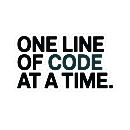 TEEZOCA one line of code at a time coding sticker for developers