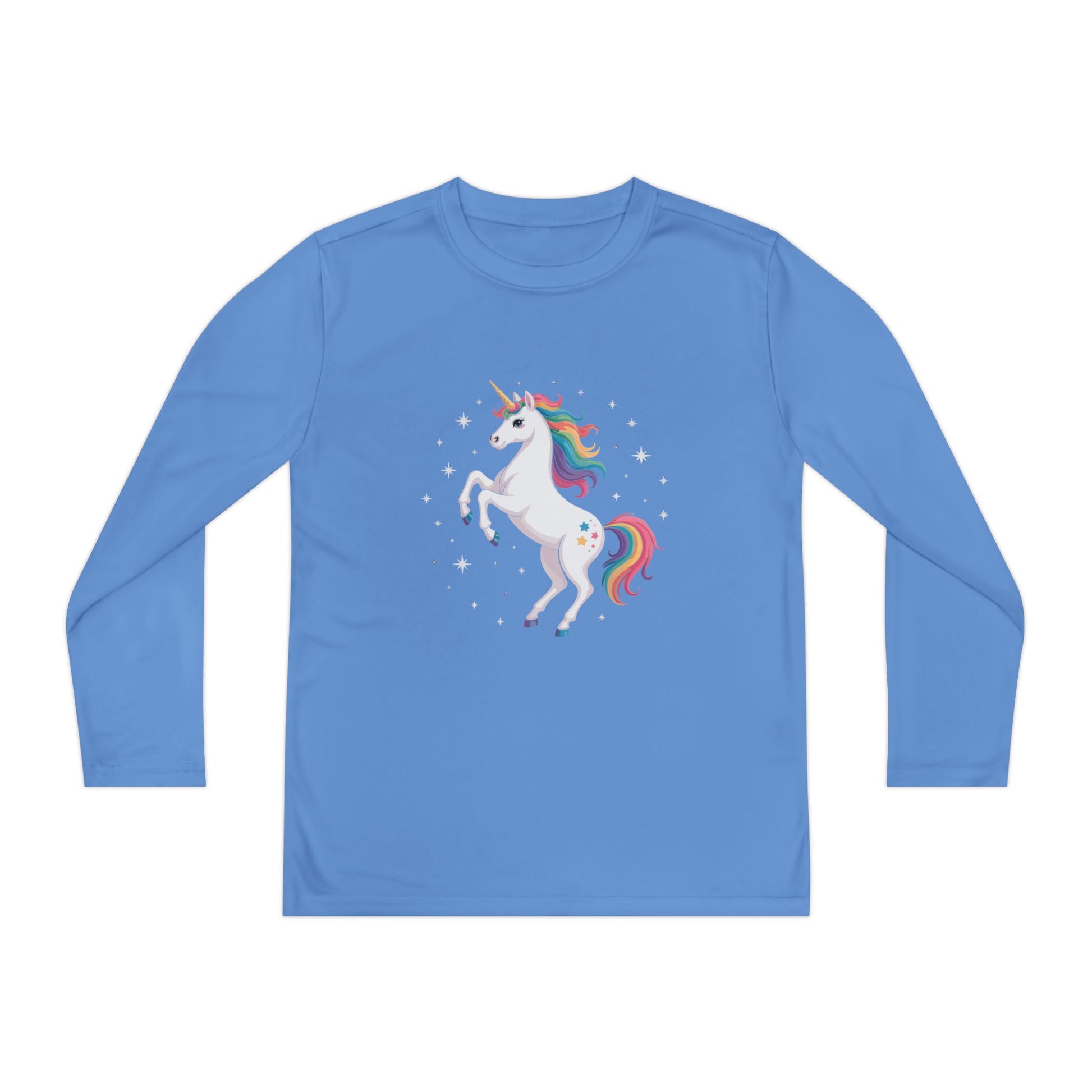 Youth Long Sleeve Tee — Rainbow Unicorn Graphic TEEZOCA