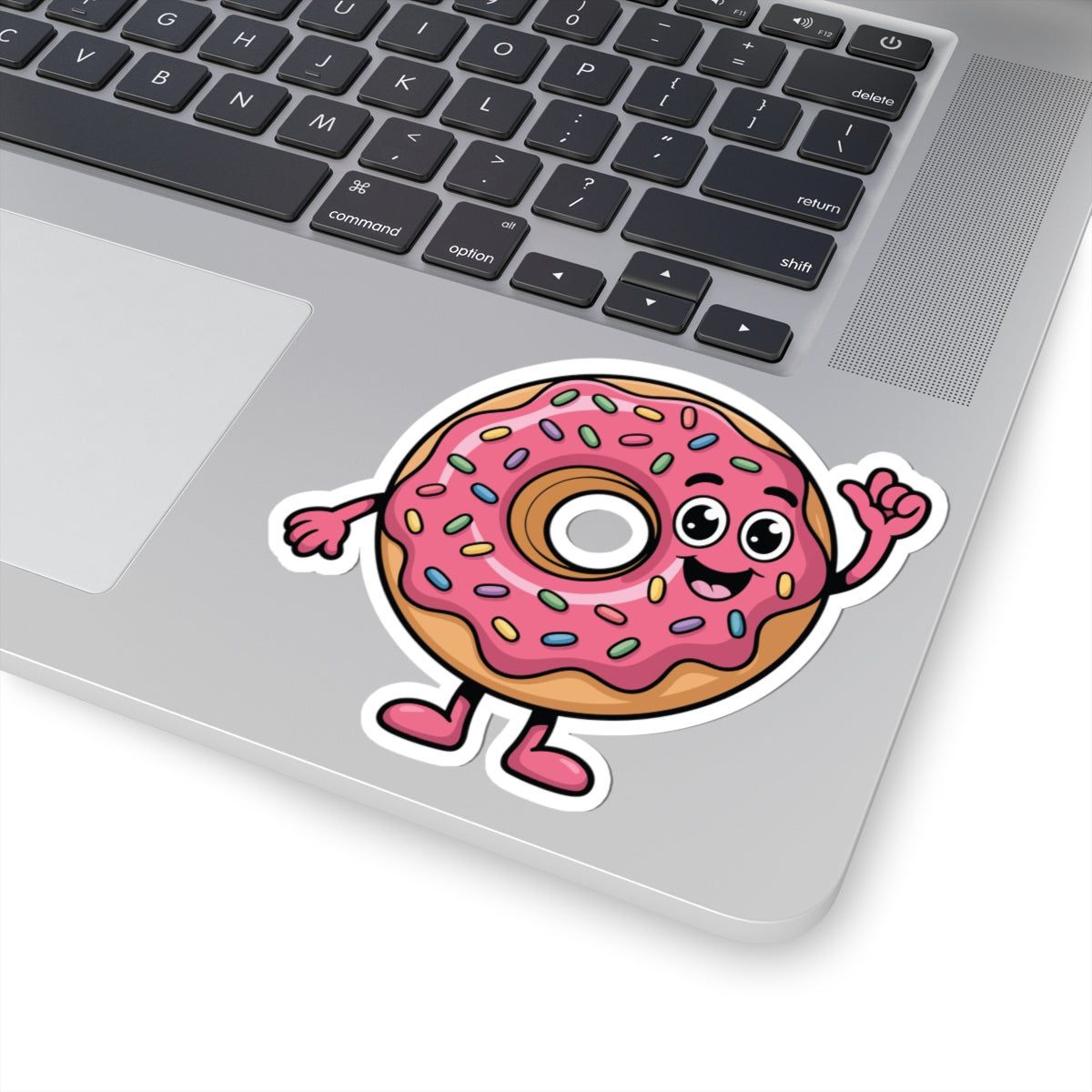 TEEZOCA cute pink donut sticker cartoon donut with sprinkles