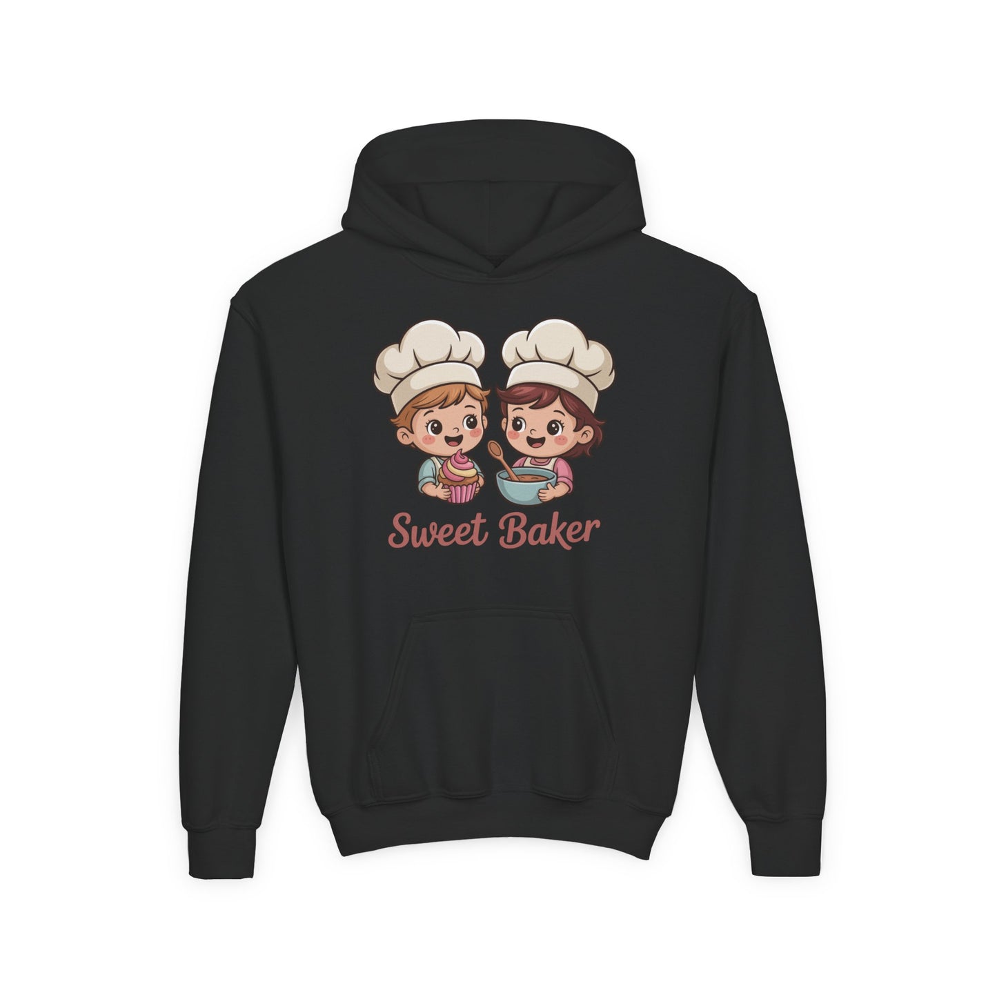 Kids hoodie with cute baker children and Sweet Baker design TEEZOCA
