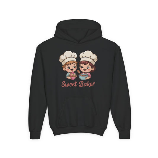 Kids hoodie with cute baker children and Sweet Baker design TEEZOCA