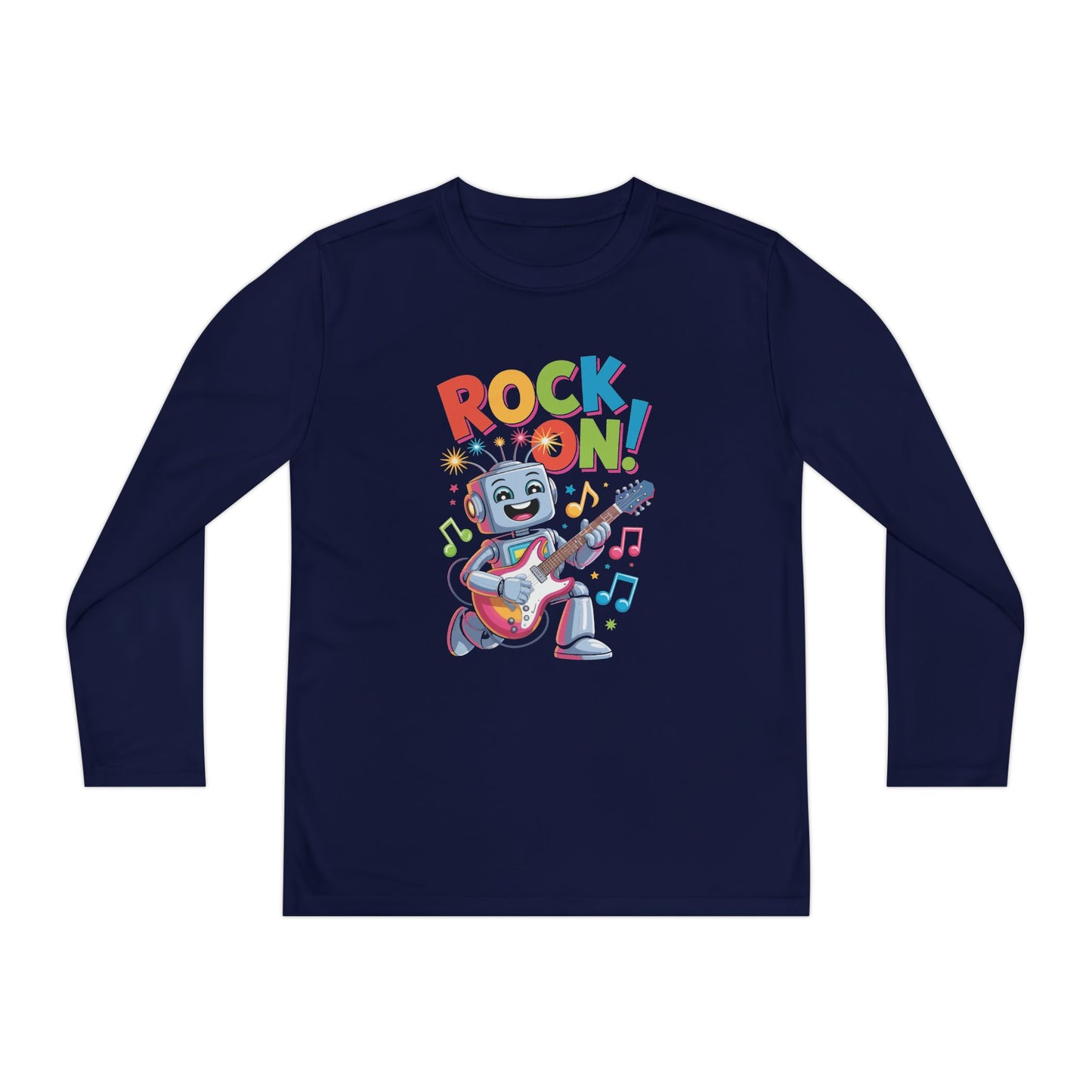 Rock On Robot Kids Long Sleeve T-Shirt TEEZOCA