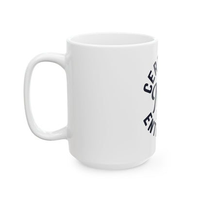 TEEZOCA mug showing Certified Nap Enthusiast funny sleep theme