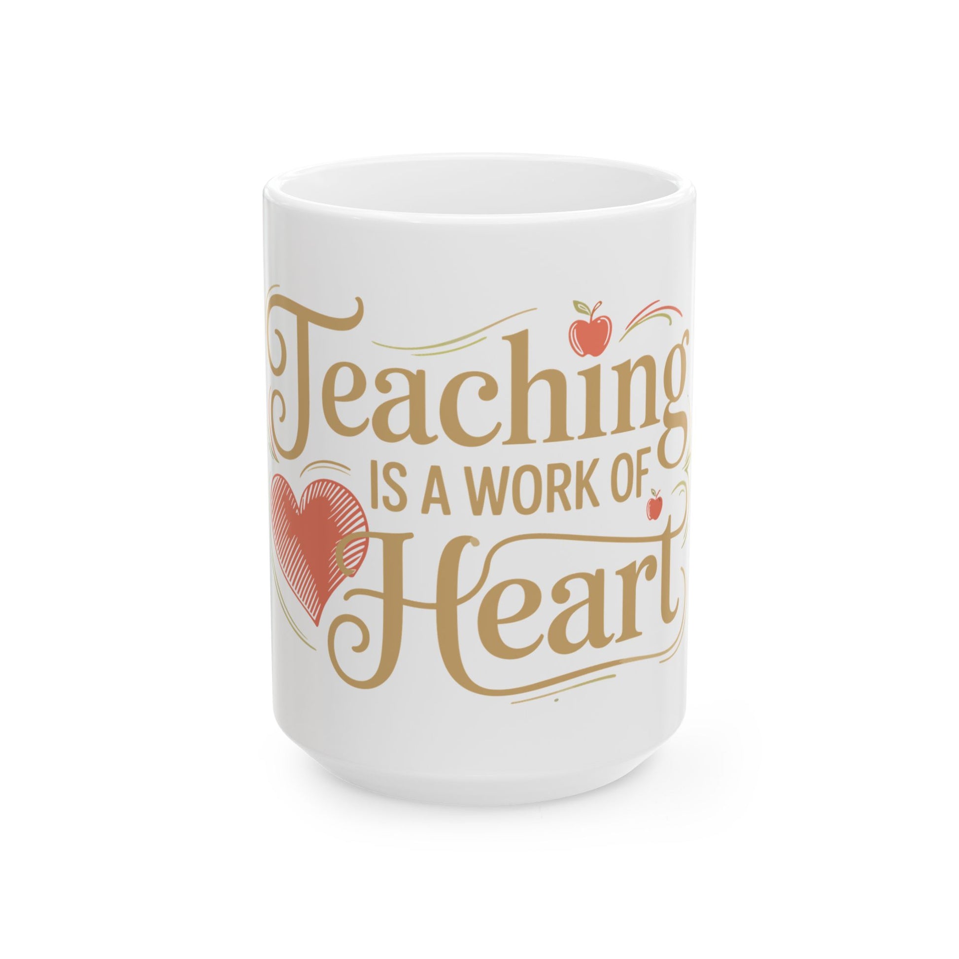 TEEZOCA Teaching Is a Work of Heart ceramic mug for teachers