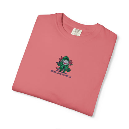 Comfort Colors® Axolotl Knight Embroidered T-Shirt – Huzzah! I Know Not What I Do | TEEZOCA 