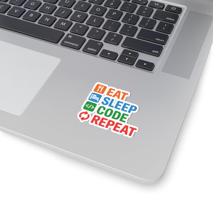 TEEZOCA programmer routine sticker eat sleep code repeat design
