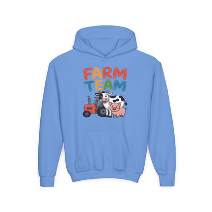Farm Team Kids Hoodie – Cute Farm Animals Design | TEEZOCA 