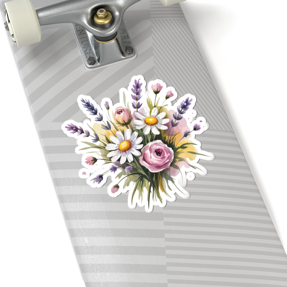 TEEZOCA pastel floral sticker bouquet with wildflowers and soft watercolor style