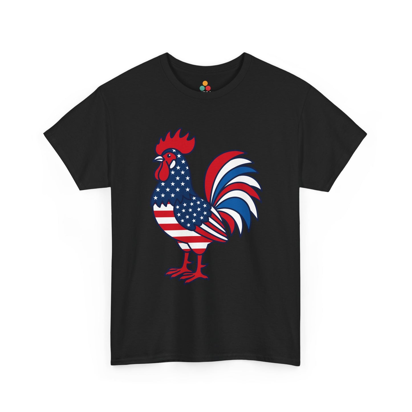 1776 2026 Patriotic American Rooster T-Shirt – USA 250th Anniversary Independence Day Gift | TEEZOCA  Black shirt