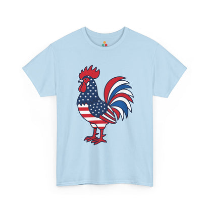 1776_2026_Patriotic_American_Rooster_TShirt_USA_250th_Anniversary_Independence_Day_Gift_TEEZOCA_Light_blue