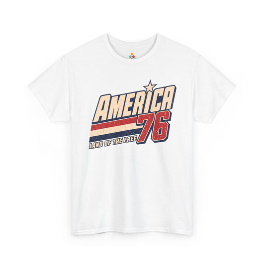 1776 Shirt Retro America 76 Land of the Free Vintage T-shirt | TEEZOCA 